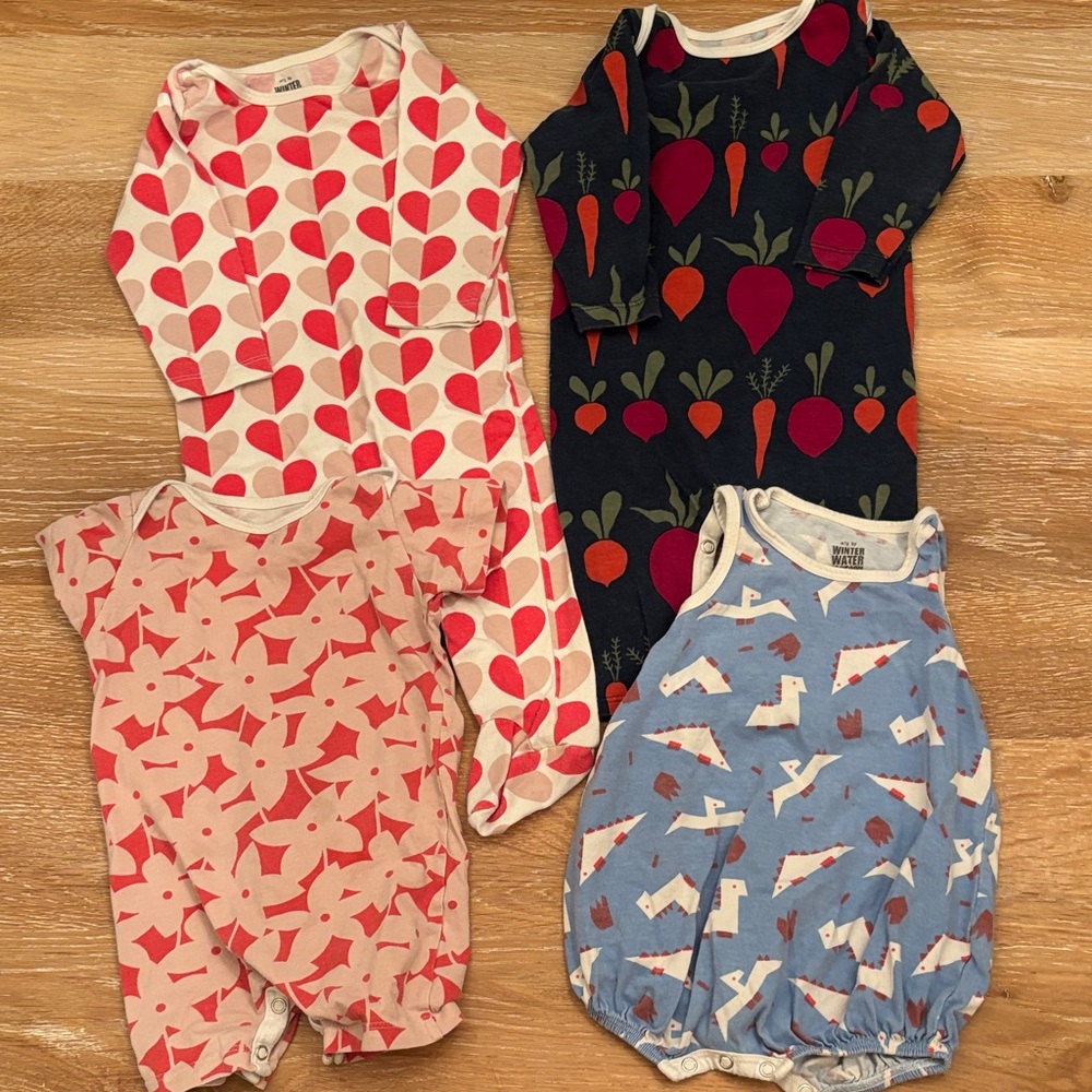 Kids Matching Set - Heart and Vegetable Print